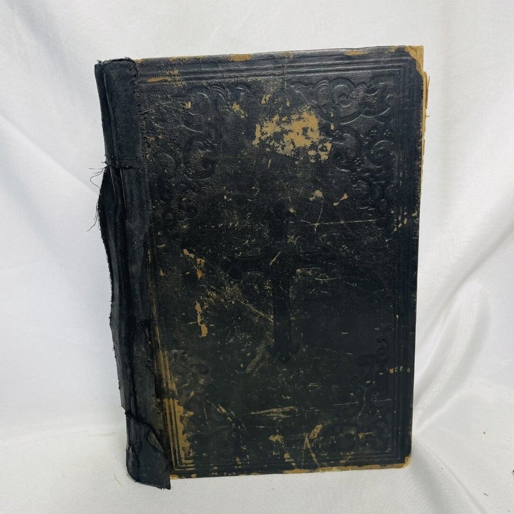 Antique 1882 SWEDISH Biblia HARD BOUND BOOK Gleerup 1st Edition 7th Print